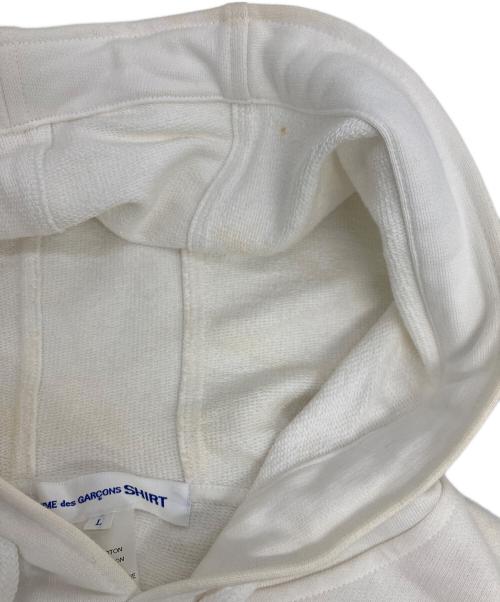 COMME des GARCONS SHIRT（コムデギャルソンシャツ）COMME des GARCONS SHIRT (コムデギャルソンシャツ) プルオーバーパーカー ホワイト サイズ:Lの古着・服飾アイテム