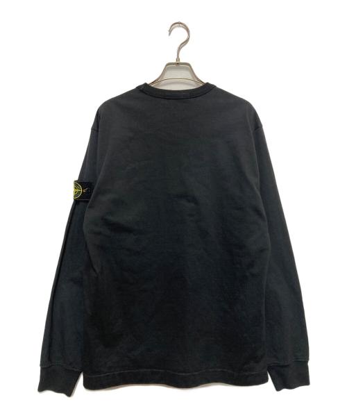 STONE ISLAND（ストーンアイランド）STONE ISLAND (ストーンアイランド) ヘビーウェイトコットンクルーネック ブラック サイズ:Mの古着・服飾アイテム