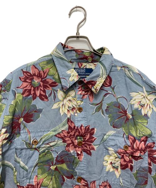 POLO RALPH LAUREN（ポロ・ラルフローレン）POLO RALPH LAUREN (ポロ・ラルフローレン) アロハシャツ スカイブルー サイズ:XXLの古着・服飾アイテム