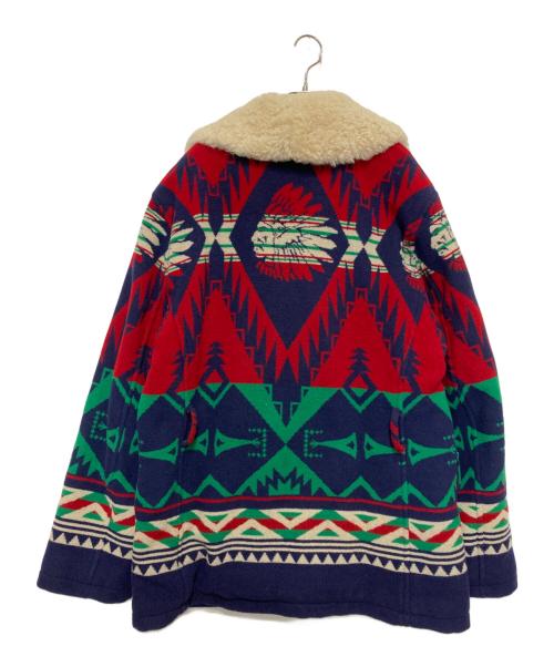 POLO RALPH LAUREN（ポロ・ラルフローレン）POLO RALPH LAUREN (ポロ・ラルフローレン) ネイティブ柄ムートンランチコート マルチカラー サイズ:Lの古着・服飾アイテム