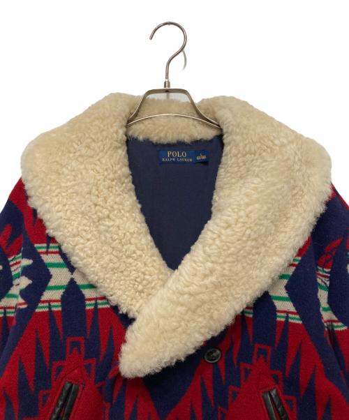 POLO RALPH LAUREN（ポロ・ラルフローレン）POLO RALPH LAUREN (ポロ・ラルフローレン) ネイティブ柄ムートンランチコート マルチカラー サイズ:Lの古着・服飾アイテム