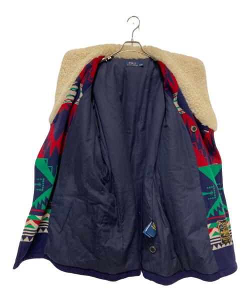 POLO RALPH LAUREN（ポロ・ラルフローレン）POLO RALPH LAUREN (ポロ・ラルフローレン) ネイティブ柄ムートンランチコート マルチカラー サイズ:Lの古着・服飾アイテム