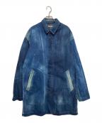 ETERNALエターナル）の古着「クレイジー切替リアルユーズド加工ハーフコート」｜インディゴ