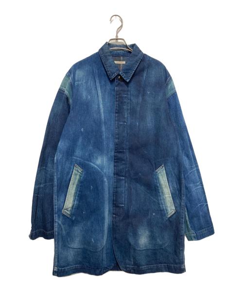 ETERNAL（エターナル）ETERNAL (エターナル) クレイジー切替リアルユーズド加工ハーフコート インディゴ サイズ:LLの古着・服飾アイテム