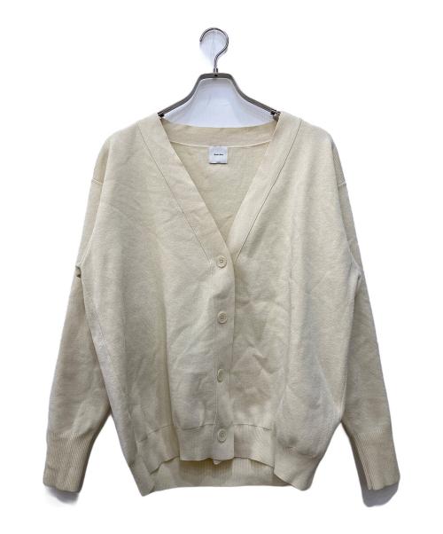 Spick and Span（スピック＆スパン）Spick and Span (スピックアンドスパン) ラメ深Vカーディガン ベージュ サイズ:FREEの古着・服飾アイテム