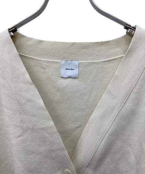 Spick and Span（スピック＆スパン）Spick and Span (スピックアンドスパン) ラメ深Vカーディガン ベージュ サイズ:FREEの古着・服飾アイテム