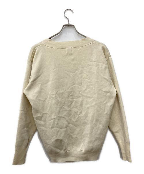 Spick and Span（スピック＆スパン）Spick and Span (スピックアンドスパン) ラメ深Vカーディガン ベージュ サイズ:FREEの古着・服飾アイテム