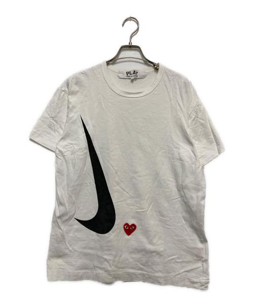 PLAY COMME des GARCONS（プレイコムデギャルソン）PLAY COMME des GARCONS (プレイコムデギャルソン) NIKE (ナイキ) Tシャツ ホワイト サイズ:Lの古着・服飾アイテム
