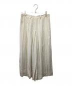 RALPH LAURENラルフローレン）の古着「シルクプリーツパンツ」｜アイボリー