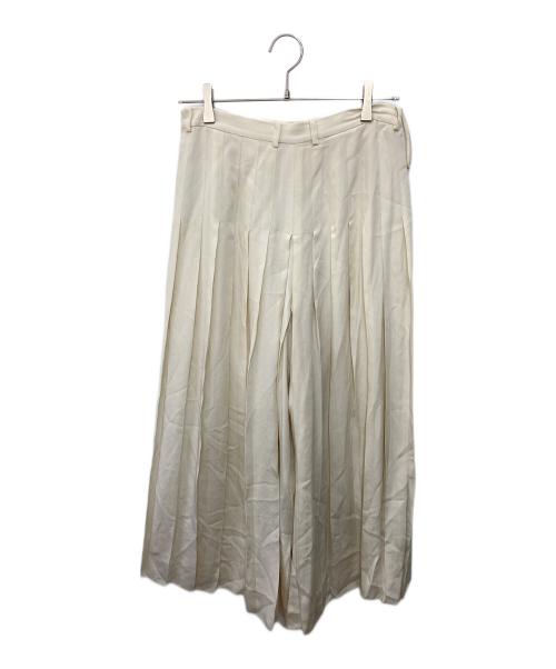 RALPH LAUREN（ラルフローレン）RALPH LAUREN (ラルフローレン) シルクプリーツパンツ アイボリー サイズ:SIZE2の古着・服飾アイテム