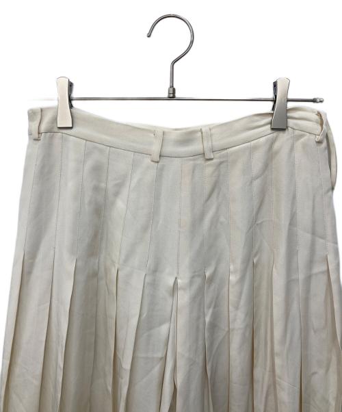 RALPH LAUREN（ラルフローレン）RALPH LAUREN (ラルフローレン) シルクプリーツパンツ アイボリー サイズ:SIZE2の古着・服飾アイテム