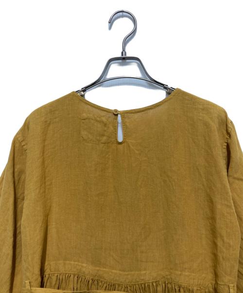 POOL SIDE（プールサイド）POOL SIDE (プールサイド) リネンワンピース イエロー サイズ:FREEの古着・服飾アイテム