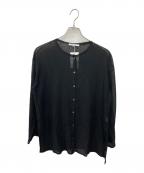 BEAUTY&YOUTH UNITED ARROWSビューティーアンドユースユナイテッドアローズ）の古着「クレップクルーネックカーディガン」｜ブラック