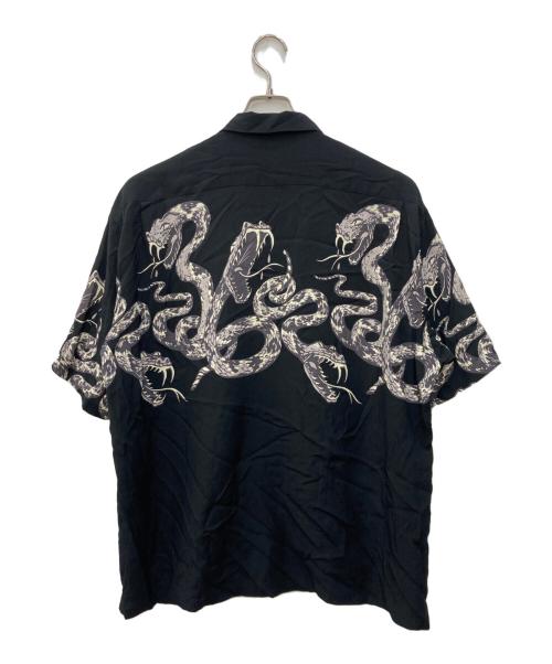gold（ゴールド）gold (ゴールド) “MONOTONE RATTLE SNAKE” OPEN SHIRT ブラック サイズ:Ｌの古着・服飾アイテム