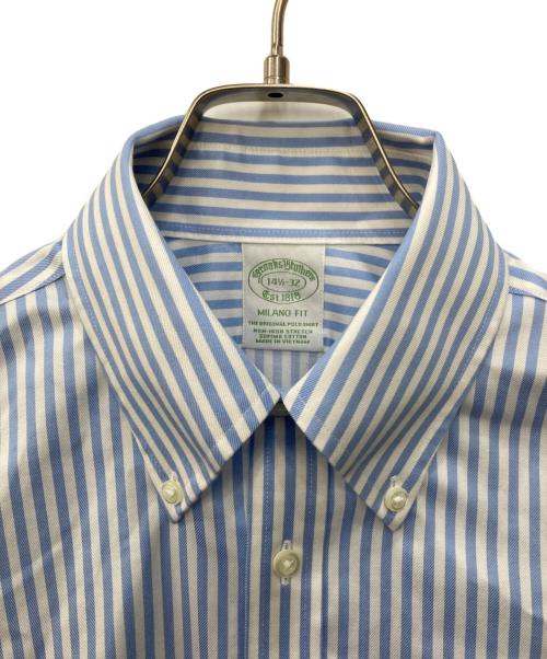 BROOKS BROTHERS（ブルックスブラザーズ）BROOKS BROTHERS (ブルックスブラザーズ) ボタンダウンストライプシャツ スカイブルー サイズ:141/2 未使用品の古着・服飾アイテム