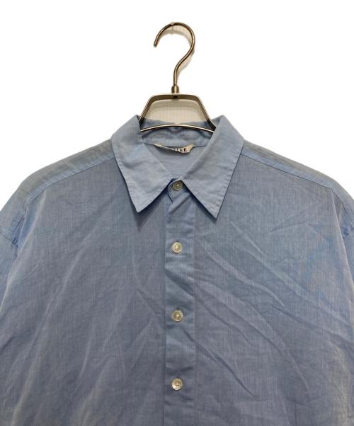 AURALEE（オーラリー）AURALEE (オーラリー) HARD TWIST FINX ORGANDY HALF SLEEVED SHIRT ブルー サイズ:SIZE 3の古着・服飾アイテム