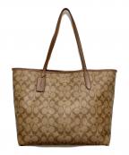 COACHコーチ）の古着「シティ トート シグネチャー キャンバス」｜ブラウン