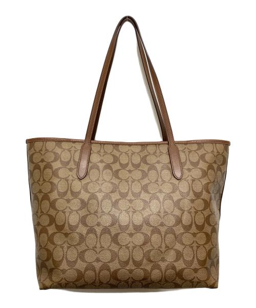 COACH（コーチ）COACH (コーチ) シティ トート シグネチャー キャンバス ブラウンの古着・服飾アイテム