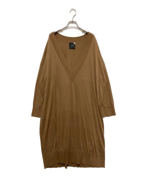 ATON（エイトン）ATON (エイトン) SUVIN COTTON OVERSIZED DRESS ブラウン サイズ:SIZE 2の古着・服飾アイテム