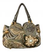 JAMIN PUECHジャマンピュエッシュ）の古着「ビーズ刺繍ハンドバッグ」｜グリーン