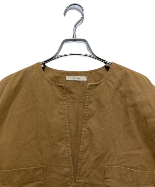 CELINE（セリーヌ）CELINE (セリーヌ) 半袖ワンピース ブラウン サイズ:Mの古着・服飾アイテム
