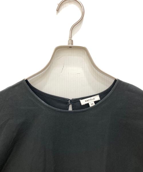 ENFOLD（エンフォルド）ENFOLD (エンフォルド) Washed COバルーンスリーブDRESS ブラック サイズ:38の古着・服飾アイテム