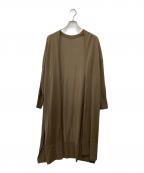 MUSEミューズ）の古着「shake code Vネック ロング カーディガン」｜ブラウン