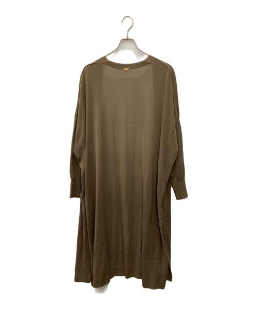 MUSE（ミューズ）MUSE (ミューズ) shake code Vネック ロング カーディガン ブラウン サイズ:FREEの古着・服飾アイテム