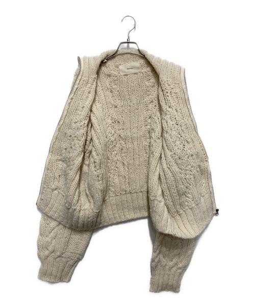 TODAYFUL（トゥデイフル）TODAYFUL (トゥデイフル) Volume Handknit Cardigan アイボリー サイズ:FREEの古着・服飾アイテム