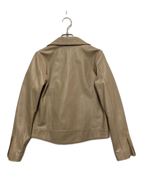 ROPE（ロペ）ROPE (ロペ) シープダブルライダースジャケット ベージュ サイズ:SIZE 38の古着・服飾アイテム