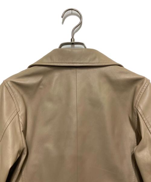 ROPE（ロペ）ROPE (ロペ) シープダブルライダースジャケット ベージュ サイズ:SIZE 38の古着・服飾アイテム