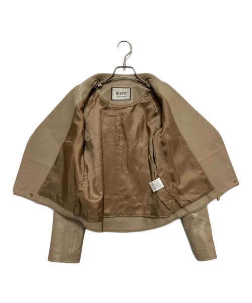 ROPE（ロペ）ROPE (ロペ) シープダブルライダースジャケット ベージュ サイズ:SIZE 38の古着・服飾アイテム