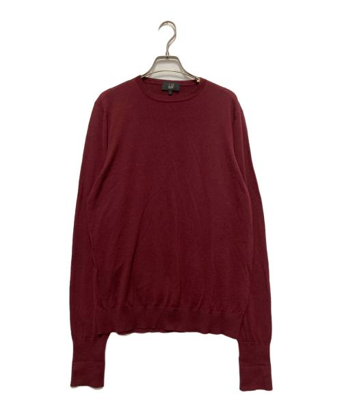 dunhill（ダンヒル）dunhill (ダンヒル) ウールニット ボルドー サイズ:Lの古着・服飾アイテム