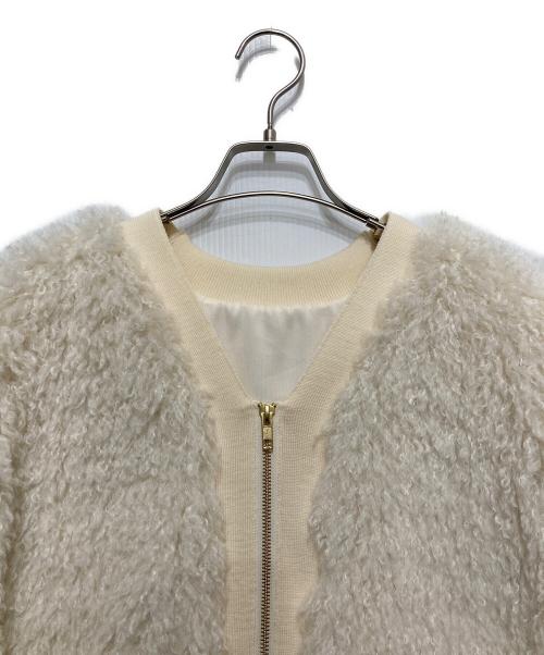 Diagram（ダイアグラム）Diagram (ダイアグラム) ニットトリミングファーベスト ホワイト サイズ:SIZE 36の古着・服飾アイテム