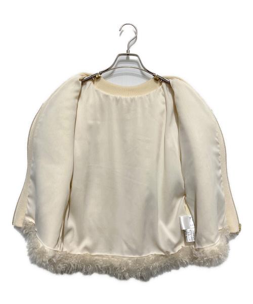 Diagram（ダイアグラム）Diagram (ダイアグラム) ニットトリミングファーベスト ホワイト サイズ:SIZE 36の古着・服飾アイテム