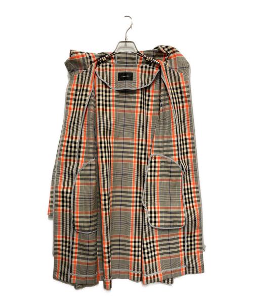 TABASA（タバサ）TABASA (タバサ) ポリエステルコットンタータンチェックコート ベージュ サイズ:SIZE 32の古着・服飾アイテム