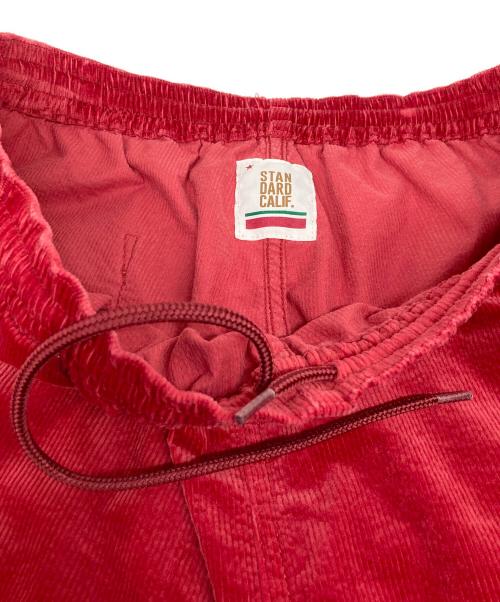 STANDARD CALIFORNIA（スタンダードカリフォルニア）STANDARD CALIFORNIA (スタンダードカリフォルニア) SD Stretch Corduroy Easy Shorts レッド サイズ:LARGEの古着・服飾アイテム