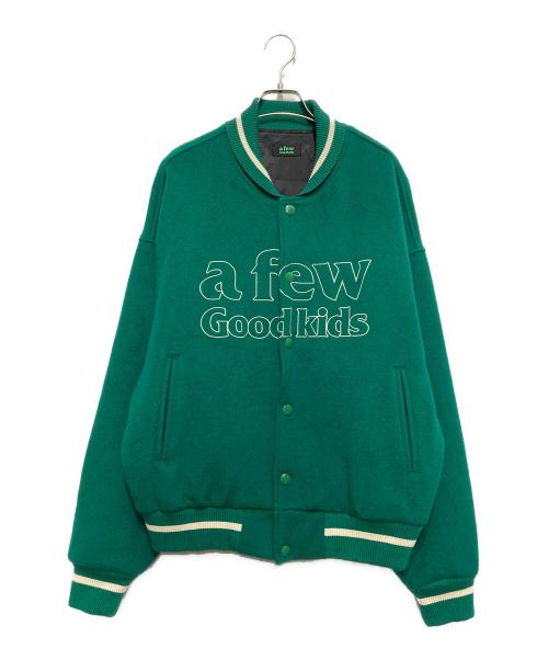 A FEW GOOD KIDS（アフューグッドキッズ）A FEW GOOD KIDS (アフューグッドキッズ) ANGEL COLLEGE JACKET グリーン サイズ:Lの古着・服飾アイテム