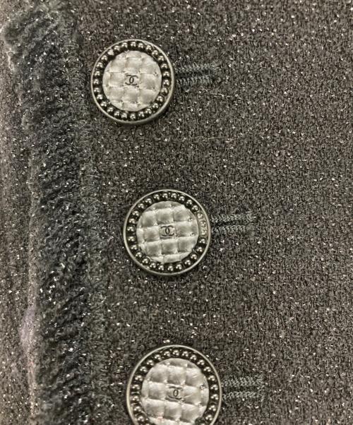 CHANEL（シャネル）CHANEL (シャネル) ラメツイードジャケット ブラック サイズ:34の古着・服飾アイテム