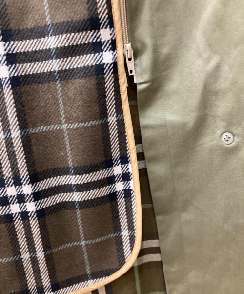 Burberry's（バーバリーズ）Burberry's (バーバリーズ) 裏ノヴァチェックライナー付トレンチコート グリーン サイズ:9の古着・服飾アイテム