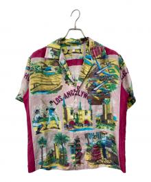 BURNING TORCH（バーニングトーチ）の古着「シルクシャツ」｜ピンク