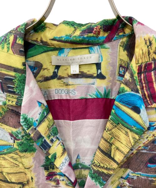 BURNING TORCH（バーニングトーチ）BURNING TORCH (バーニングトーチ) シルクシャツ ピンク サイズ:XSの古着・服飾アイテム