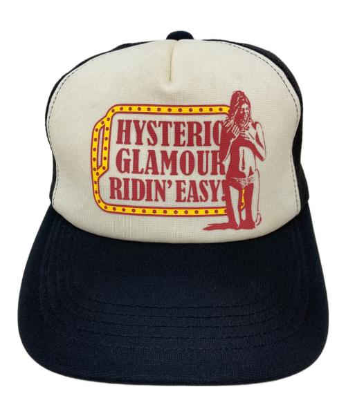 Hysteric Glamour（ヒステリックグラマー）Hysteric Glamour (ヒステリックグラマー) RIDIN’EASYメッシュキャップ ブラック サイズ:FREEの古着・服飾アイテム