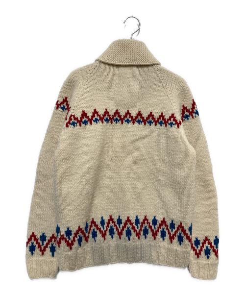 PLAY BOY（プレイボーイ）PLAY BOY (プレイボーイ) Hysteric Glamour (ヒステリックグラマー) カウチンニットカーディガン アイボリー サイズ:Mの古着・服飾アイテム