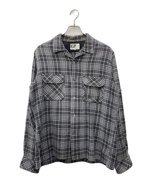 Engineered Garments（エンジニアド ガーメンツ）Engineered Garments (エンジニアドガーメンツ) チェックオープンカラーシャツ ブラック サイズ:Mの古着・服飾アイテム