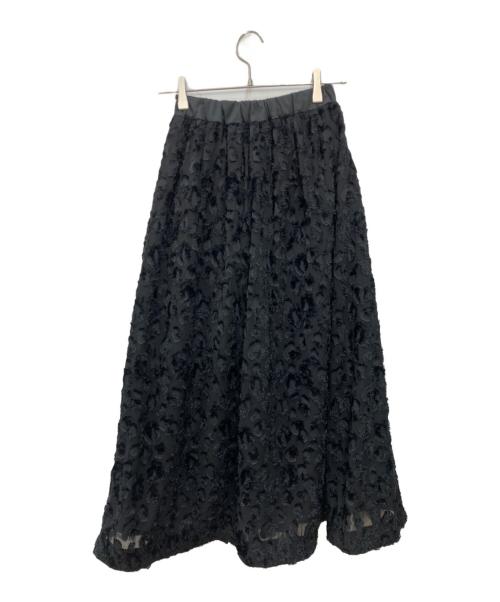 charmante femme（シャルマントファム）CHARMANTE FEMME (シャルマントファム) レオパードジャガードスカート ブラック サイズ:FREEの古着・服飾アイテム
