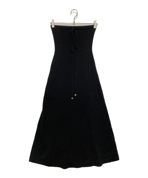 anuans（アニュアンス）anuans (アニュアンス) ベアニットフレアワンピース ブラック サイズ:Fの古着・服飾アイテム