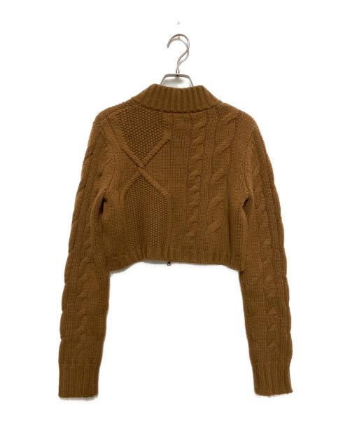 MaxMara（マックスマーラ）MaxMara (マックスマーラ) ファスト クロップド セーター ブラウン サイズ:Mの古着・服飾アイテム