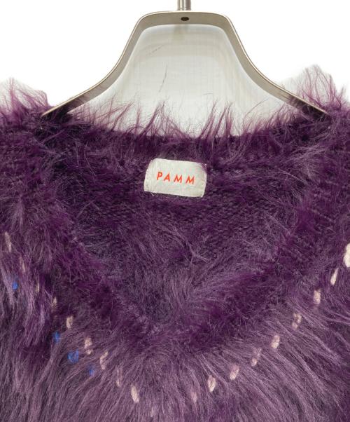PAMM（パム）pamm (パム) けものがれのシャギーニットベスト パープル サイズ:FREEの古着・服飾アイテム
