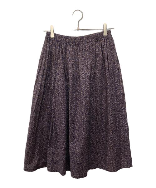 homspun（ホームスパン）homspun (ホームスパン) キャラコ小花プリントギャザースカート ネイビー サイズ:Ｓの古着・服飾アイテム